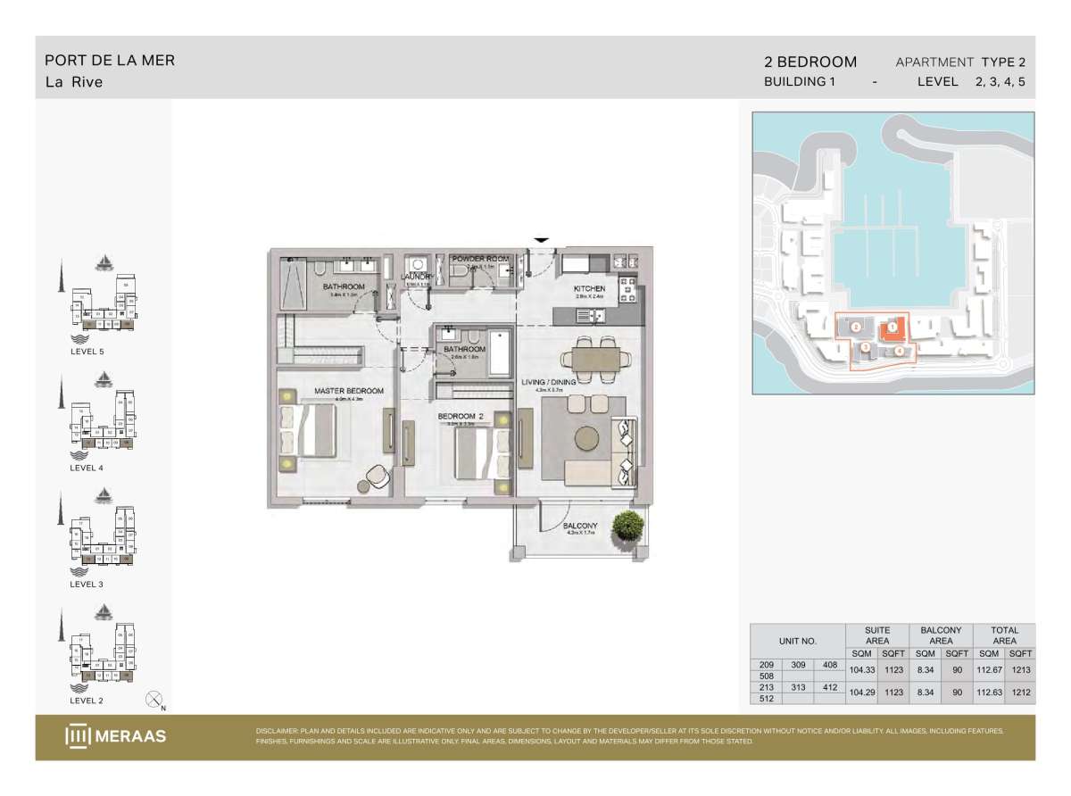 Type 2 - Unit 209,213,309,313,408,412,512